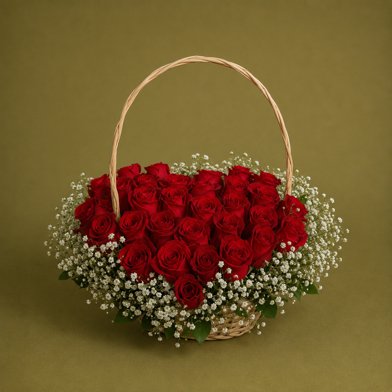 Корзина "Сердце из роз"